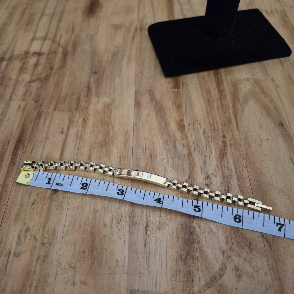 Plunder Gold-Tone Linked Cuff Bracelet - Picture 2 of 2